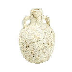 VASO DEDORATIVO COM ALCA EM CERAMICA RUSTICA 15X11CM