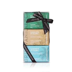 Kit Sabonete em Barra Acqua Aroma Dia a Dia 75g Alecrim, Vanilla Bourbon, Brisa