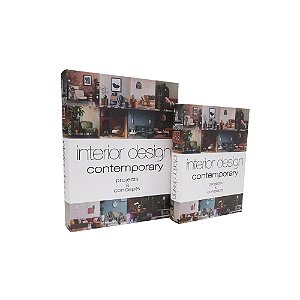 CJ 02 LIVROS CAIXA INTERIOR DESIGN CONTEMPORARY BEGE E BR