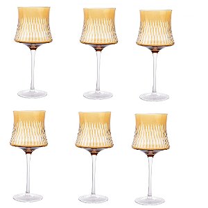 CJ 06 TACAS EM VIDRO AMBAR E TRANSPARENTE 500ML