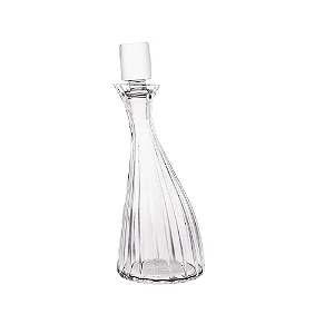 GARRAFA EM VIDRO CANELADO TRANSPARENTE 1000ML