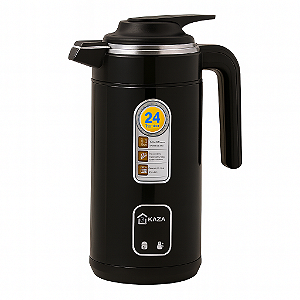 CHALEIRA ELETRICA TERMICA PRETA EM ACO INOX 1,5L 220V