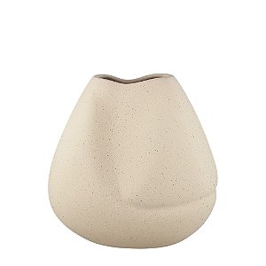 VASO DECORATIVO DUETO LUNAR II BEGE RUSTICO 21CM