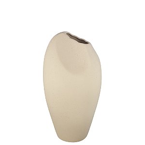 VASO DECORATIVO ESSENCIA II BEGE RUSTICO 35CM