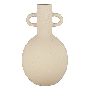 VASO DECORATIVO COM ALCA III BEGE RUSTICO 24,5CM