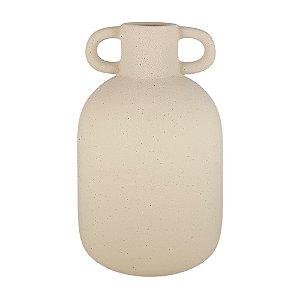 VASO DECORATIVO COM ALCA I BEGE RUSTICO 20,5CM