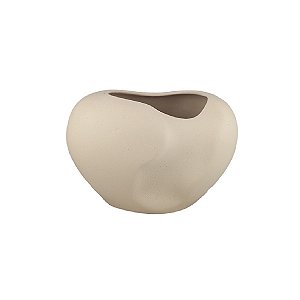 VASO DECORATIVO LUMINA III BEGE RUSTICO 16,5X27CM