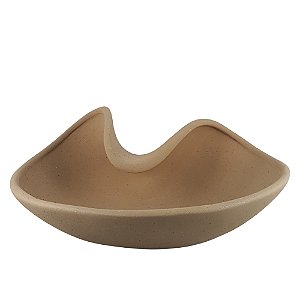 CENTRO DE MESA ORGANICO DECORATIVO MARROM RUSTICO 15,5X33CM