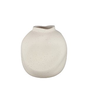 VASO DECORATIVO EM CERAMICA OFF WHITE VOLUTA III 19CM