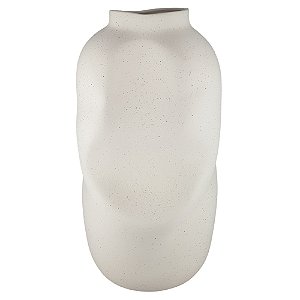 VASO EM CERAMICA DECORATIVO OFF WHITE VOLUTA I 38,5CM