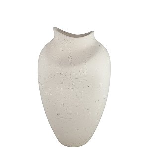 VASO DECORATIVO EM CERAMICA OFF WHITE ATOMO II 34CM
