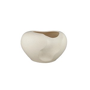 VASO DECORATIVO EM CERAMICA OFF WHITE LUMINA III 16,5CM