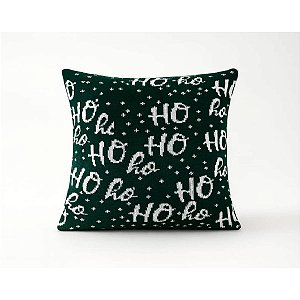 Almofada HoHoHo Tricot 50x50 Verde/Branco