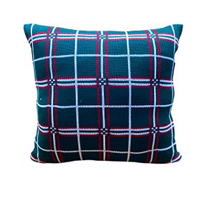 Almofada Xadrez Tricot 50x50 Verde