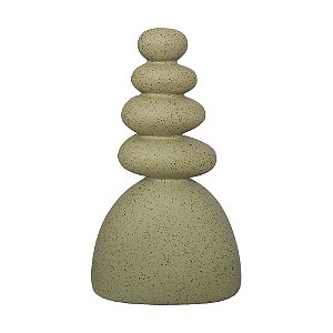 ESCULTURA DECORATIVA PEDRA I EM CERAMICA  27,5CM