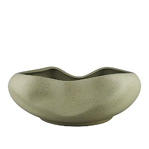 CENTRO DE MESA DECORATIVO EM CERAMICA VOLUTA 34X12CM