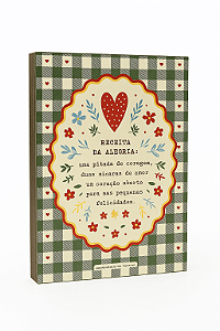 Box Receita da alegria 15x20 Amanhã te conto um segredo