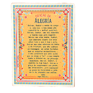 Box Oracao da alegria 15x20 Amanhã te conto um segredo