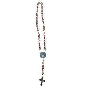 TERCO SAO BENTO GG DE PEROLA COM STRASS BRONZE 53CM