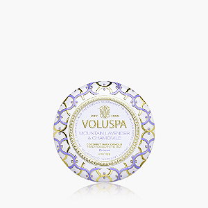 MINI VELA LATA 25H MOUNTAIN LAVENDER E CHAMOMILE 113G - VOLUSPA
