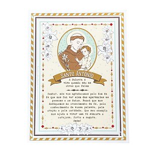 QUADRO BOX DECOR SANTO ANTONIO EM MDF 15X20