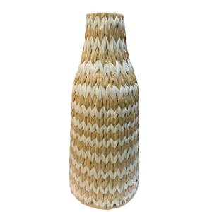 VASO DE CHAO DECORATIVO FIO DE PAPEL E METAL 60X28X28CM
