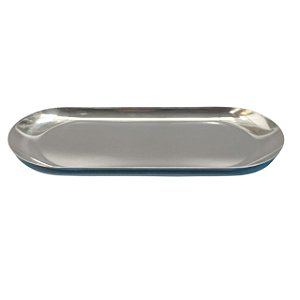 BANDEJA DECORATIVA EM INOX 1,5X30X12,5CM