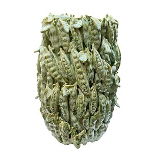 VASO VAGEM EM CERAMICA VERDE DECORATIVO 44X25CM