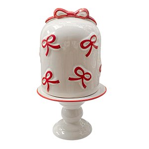 PORTA PANETONE CERAMICA LACOS CHARLOTTE CEREJA LUIZ SALVADOR