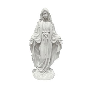Escultura Nossa Senhora da Gracas em Po de Marmore 24,5cm