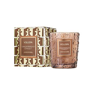 VELA VOLUSPA COPO VIDRO CLASSICO 40H GINGERBREAD CHALET