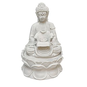 Fonte d'agua Buda Linda Cascata com iluminação 29x18,5cm