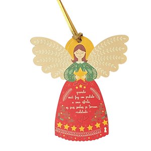 Tag Anja Sonhos Realidade em MDF 15X14CM