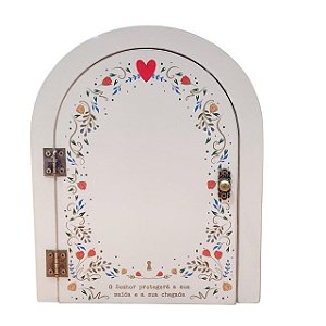 Porta Chaves Portinha com Espelho - Senhor protegera saida