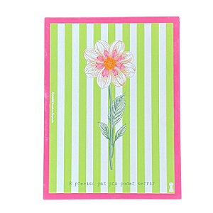 Quadro Box Decorativo Flor E preciso paz em MDF 30x40cm