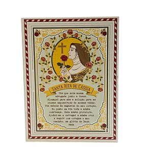 Box Santa Rita de Cassia em MDF 15x20CM