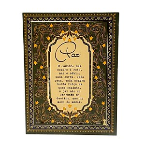 Box Decorativo Paz em MDF 15x20CM