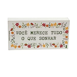 Box Merece sonhar em MDF 10x20cm Amanhã te conto um segredo