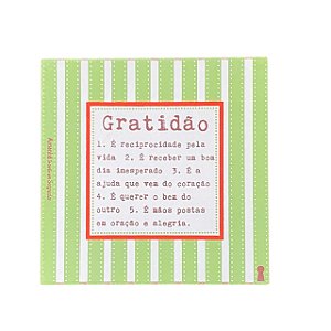 Quadro Box Gratidao Significado em MDF 12x12x3,5cm