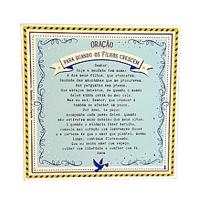 Quadro Box Oracao filhos crescem em MDF 20x20x3cm