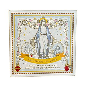 Quadro Box Nossa Senhora das Gracas em MDF 20x20x3cm