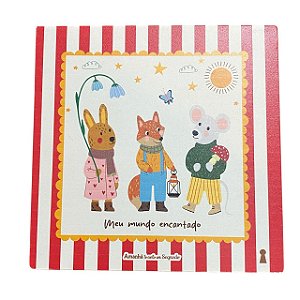 Caixinha da Infancia meu mundo encantado em MDF 13x13x6cm