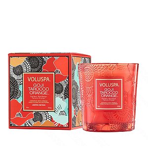 Vela Copo Vidro Clássico 60H Ed 25º Aniversário Goji Tarocco Orange Voluspa