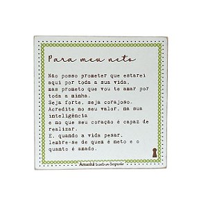 Quadro Box em MDF Para meu neto 12x12x3cm