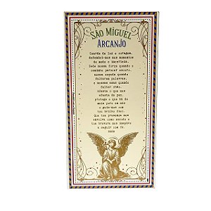 Quadro Box em MDF Sao Miguel Arcanjo 15x30x3cm