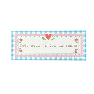 Quadro Box em MDF Tudo aqui sonho 6x15X3CM