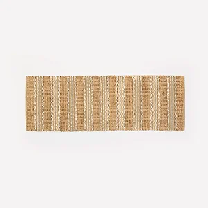 TAPETE PASSADEIRA TRANCADO JUTA LA NEUTRO 60X180 NATURAL