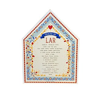 Quadro Box Casinha G Oracao do lar 40x30cm em MDF