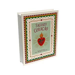 Caixa Livro G Sagrado Coracao 26X20,5X4,5CM em MDF