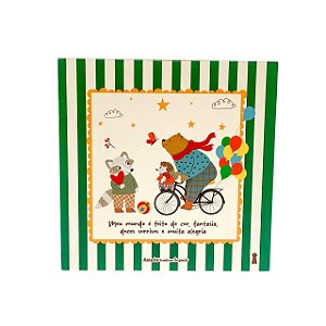 Quadro Box Mundo feito de cor 20x20cm em MDF